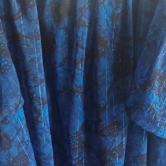 Blue Cold Shoulder Dress - Picture 3 of 10